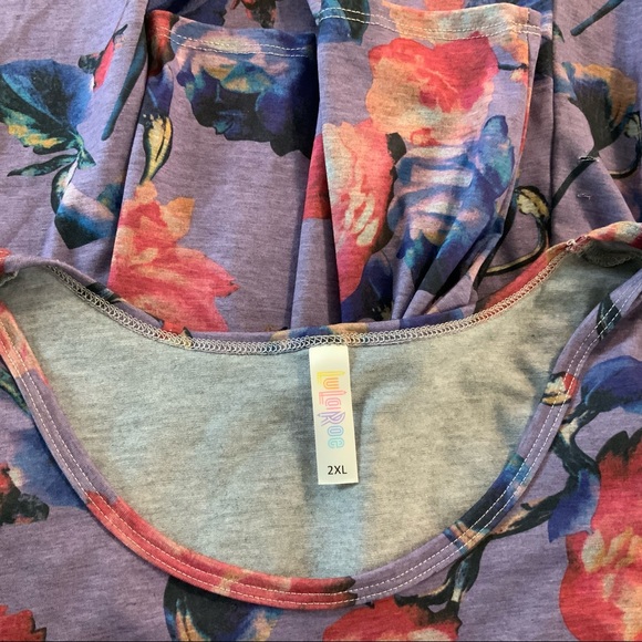 Floral Long Flowing Tunic Top LuLaRoe SZ 2XL - Picture 7 of 8